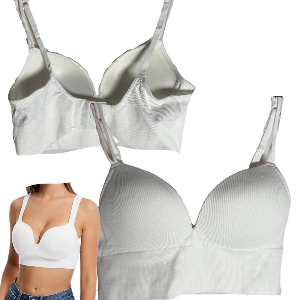 White ribbed bralette